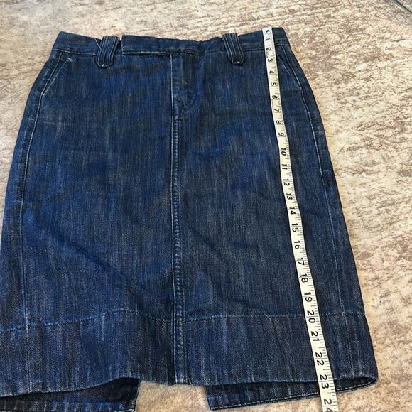 True Religion Blue Denim pencil skirt with Tan Label size 27 - Picture 7 of 7